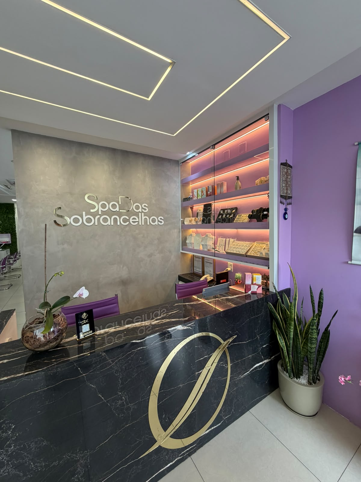 Recepção do Spa das Sobrancelhas Canoas